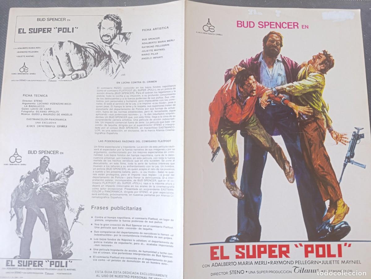 Cine: EL SUPER &rdquo;POLI&rdquo; (GUIA ORIGINAL CINE DOBLE) BUD SPENCER, STENO (PEDIDO MINIMO 5 EUROS)