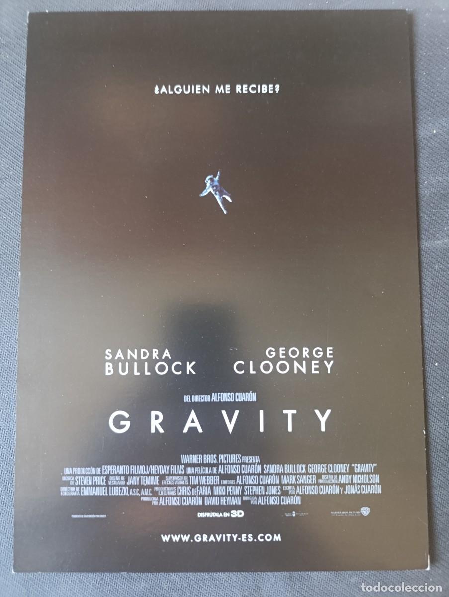 Cine: GRAVITY (GUIA ORIGINAL CINE SIMPLE) SANDRA BULLOCK, GEORGE CLOONEY (PEDIDO MINIMO 5 EUROS)