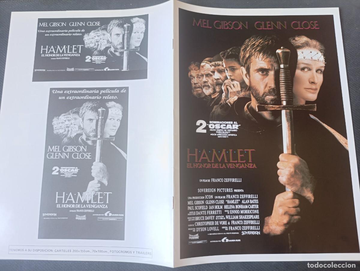 Cine: HAMLET EL HONOR DE LA VENGANZA (GUIA ORIGINAL CINE SEIS HOJAS) MEL GIBSON (PEDIDO MINIMO 5 EUROS)