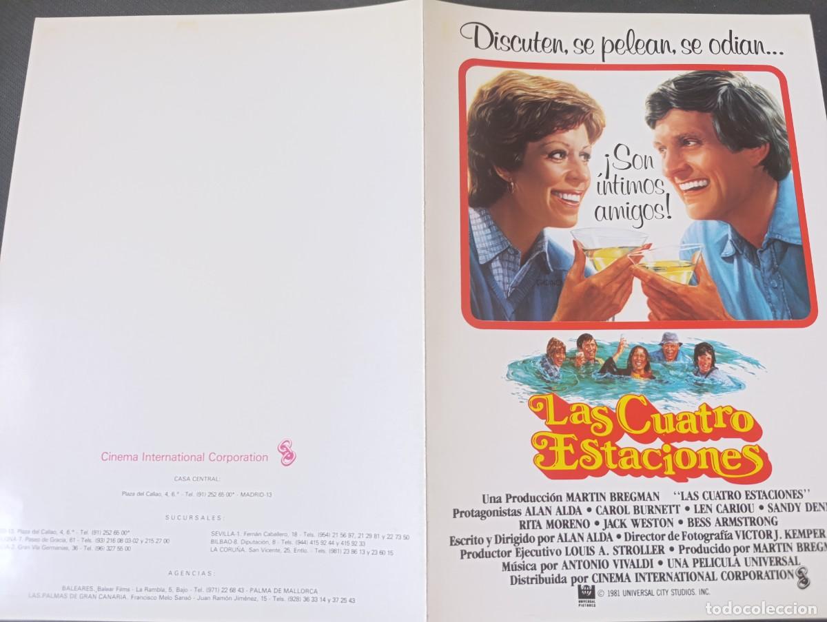 Cine: LAS CUATRO ESTACIONES (GUIA ORIGINAL CINE DOBLE) ALAN ALDA, CAROL BURNETT (PEDIDO MINIMO 5 EUROS)
