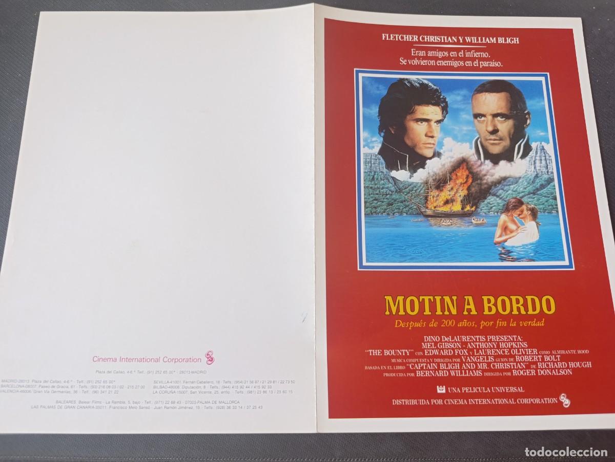 Cine: MOTIN A BORDO (GUIA ORIGINAL CINE DOBLE) MEL GIBSON, ANTHONY HOPKINS (PEDIDO MINIMO 5 EUROS)
