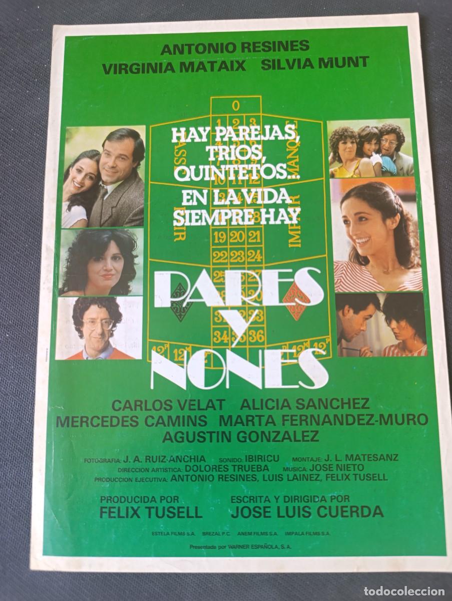 Cine: PARES Y NONES (GUIA ORIGINAL CINE SIMPLE) ANTONIO RESINES, SILVIA MUNT (PEDIDO MINIMO 5 EUROS)