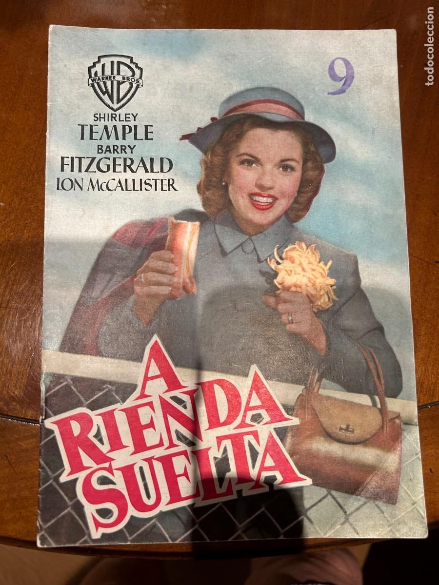 Cine: a rienda suelta guia publicitaria nueva 8 hojas dobles shirley temple