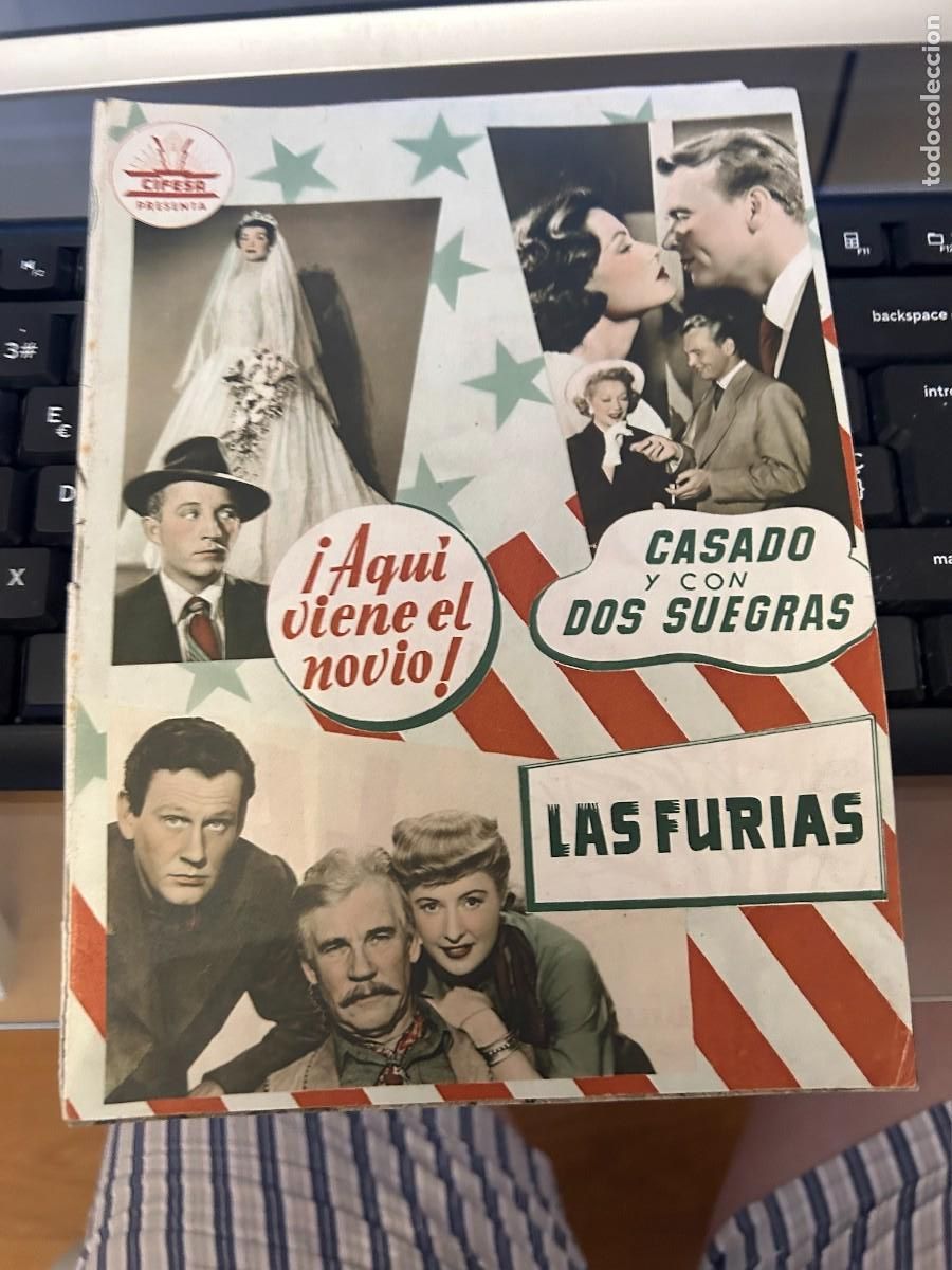 Cine: aqui viene el novio-casado y con dos suegras-las furias guia publicitaria nueva 8 hojas dobles