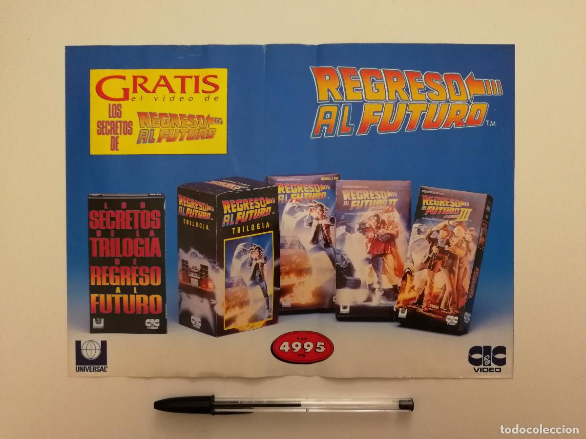 Cine: PUBLICIDAD ORIGINAL DE VIDEOCLUB -A4- REGRESO AL FUTURO - MICHAEL J FOX - STEVEN SPIELBERG