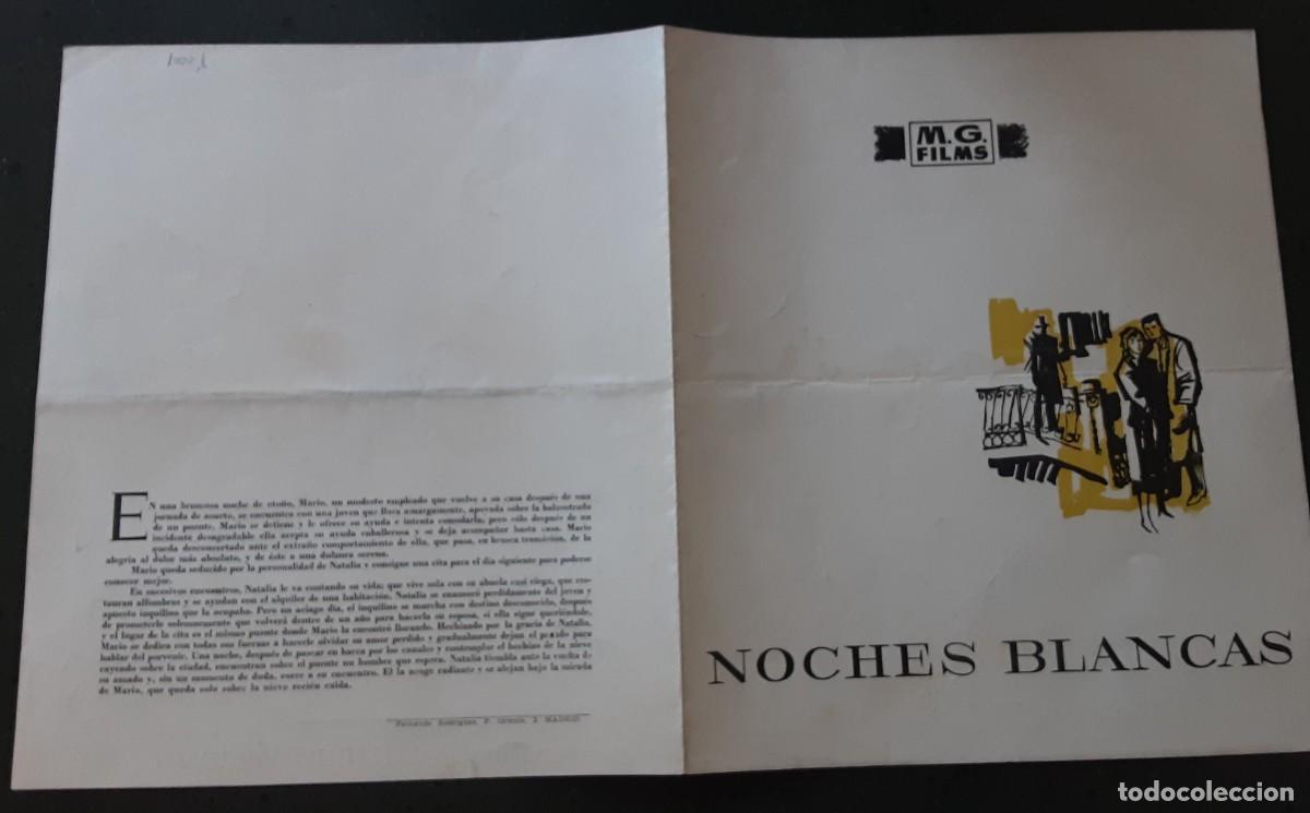 Cine: NOCHES BLANCAS, MARCELLO MASTROIANNI, MARIA SCHELL,JEAN MARAIS.