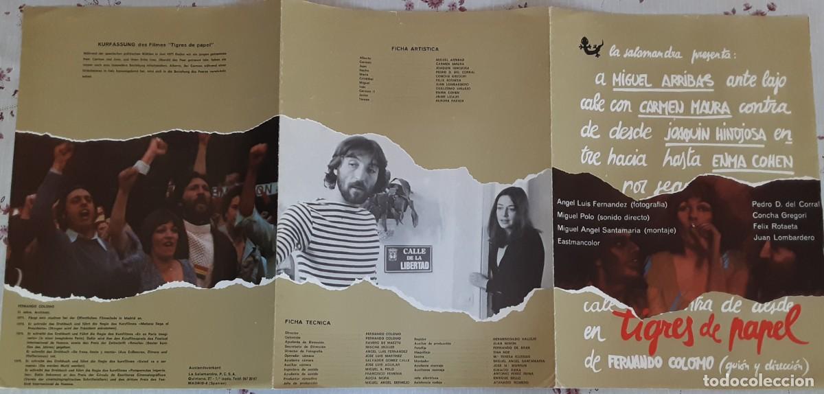 Cine: TIGRES DE PAPEL, MIGUEL ARRIBAS, CARMEN MAURA, JOAQU&Iacute;N HINOJOSA, ENMA COHEN.