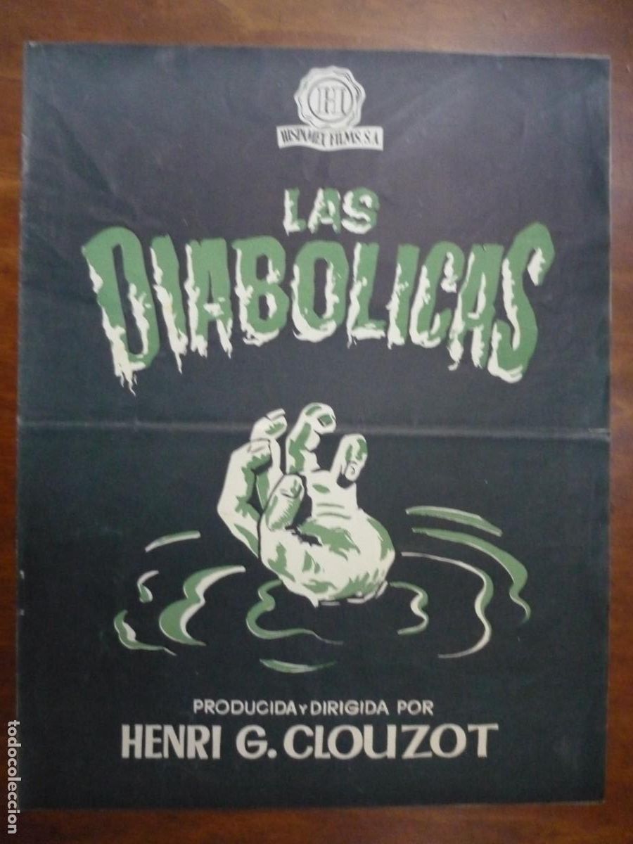 Cine: las diabolicas - guia publicitaria original - henri g clouzot simone signoret les diaboliques