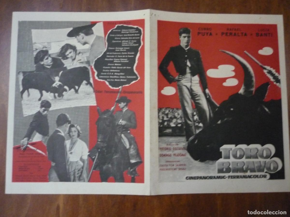 Cine: toro bravo - guia publicitaria original - rafael peralta curro puya lucia banti vittorio cottafavi