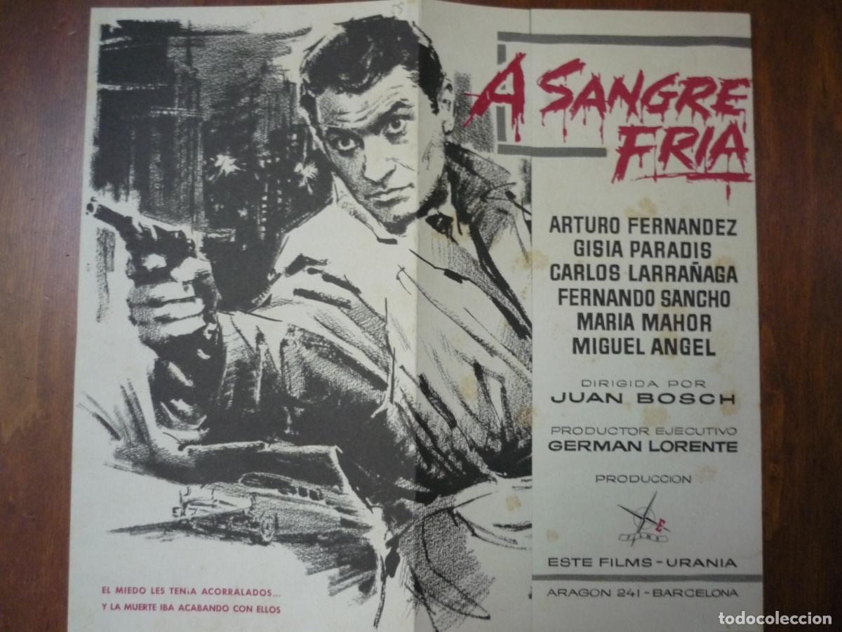 Cine: a sangre fria - guia publicitaria original - arturo fernandez juan bosch cine negro espa&ntilde;ol
