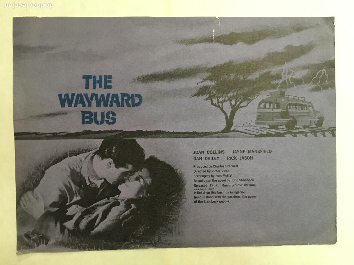 Kino: G10314 THE WAYWARD BUS JOAN COLLINS JAYNE MASNFIELD STEINBECK GUIA ORIGINAL AMERICANA