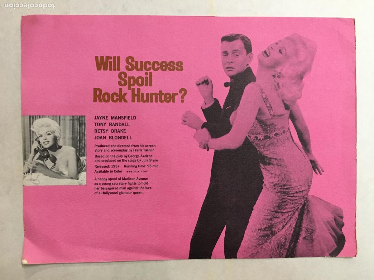 Cinema: G10315 UNA MUJER DE CUIDADO JAYNE MANSFIELD GUIA ORIGINAL AMERICANA