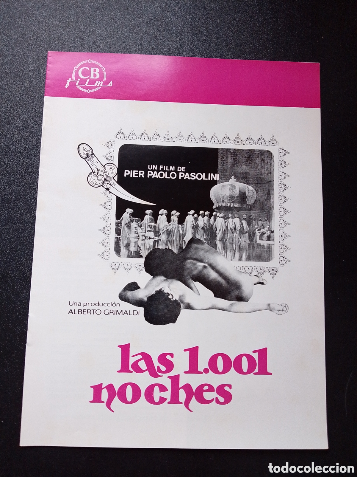 Cinema: LAS 1001 NOCHES PIER PAOLO PASOLINI GUIA DE CINE ORIGINAL CA88