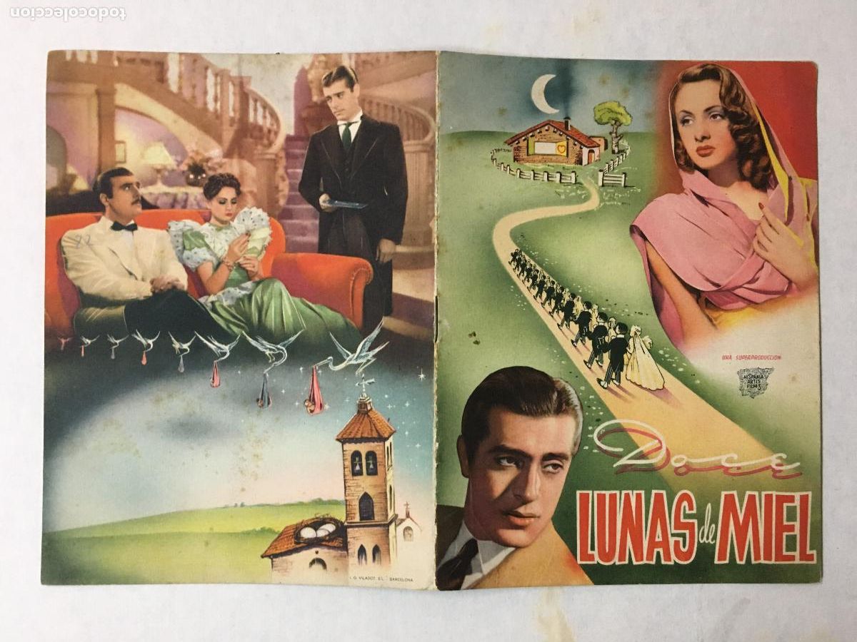 Cin&eacute;ma: G10322 DOCE LUNAS DE MIEL ANTONIO CASAL MILU CINE ESPA&Ntilde;OL HISPANIA ARTIS GUIA ORIGINAL CIFESA ESTREN
