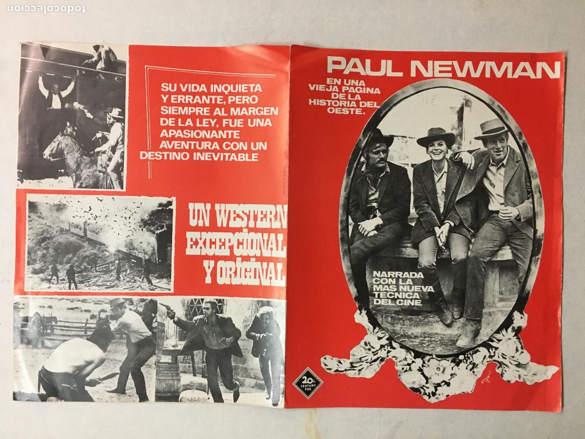 Cin&eacute;ma: G10323 DOS HOMBRES Y UN DESTINO PAUL NEWMAN ROBERT REDFORD GUIA ORIGINAL FOX ESTRENO
