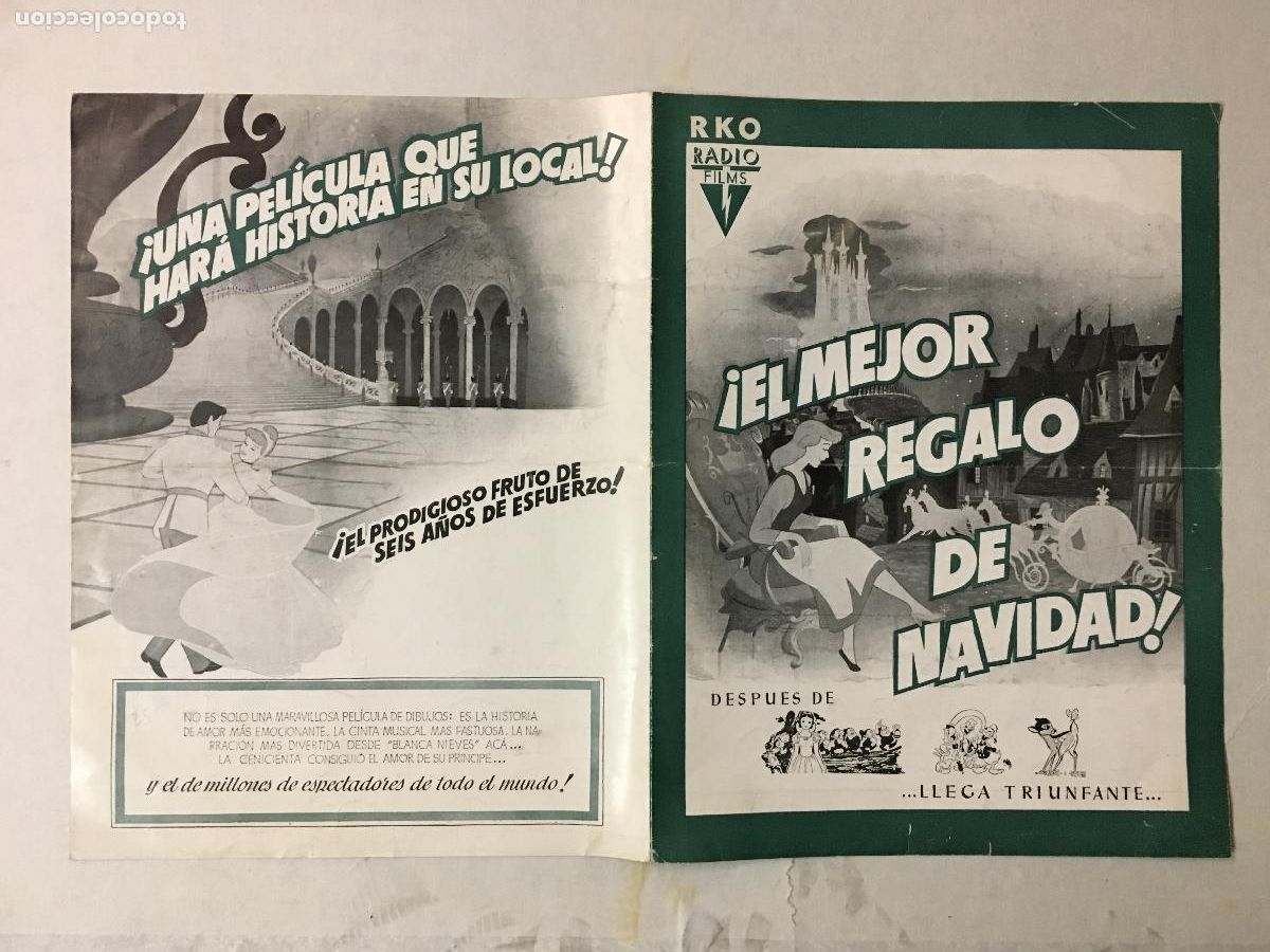 Cinema: G10327 LA CENICIENTA WALT DISNEY GUIA ORIGINAL RKO ESTRENO