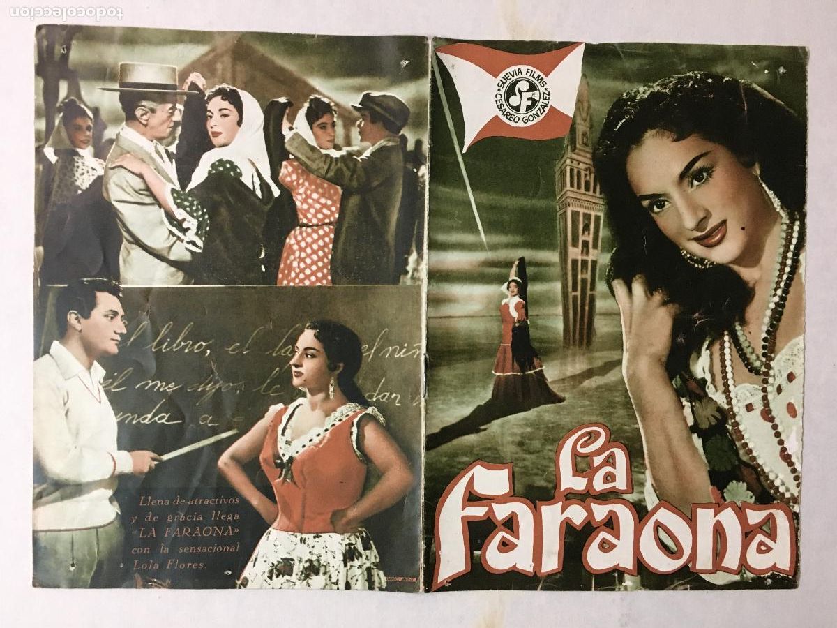 Cinema: G10330 LA FARAONA LOLA FLORES RENE CARDONA GUIA ORIGINAL SUEVIA ESTRENO