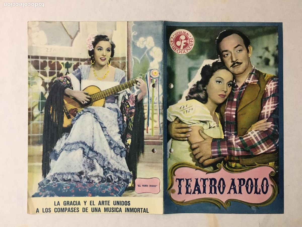 Cinema: G10337 TEATRO APOLO JORGE NEGRETE RAFAEL GIL MARIA ANGELES MORALES GUIA ORIGINAL ESTRENO SUEVIA