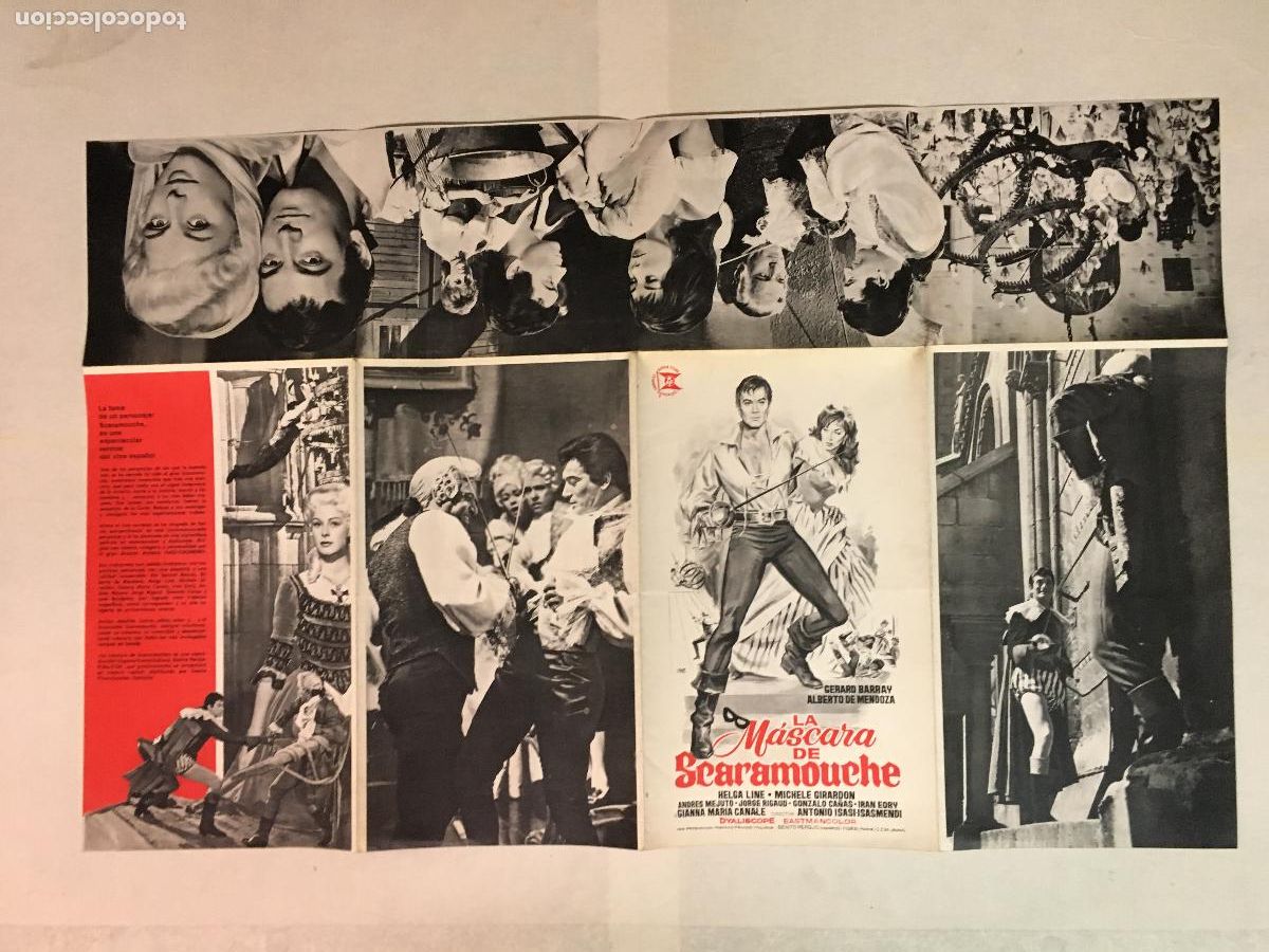 Cinema: G10346 LA MASCARA DE SCARAMOUCHE GERARD BARRAY GIANNA MARIA CANALE ISASI GUIA ORIG ESTRENO SUEVIA