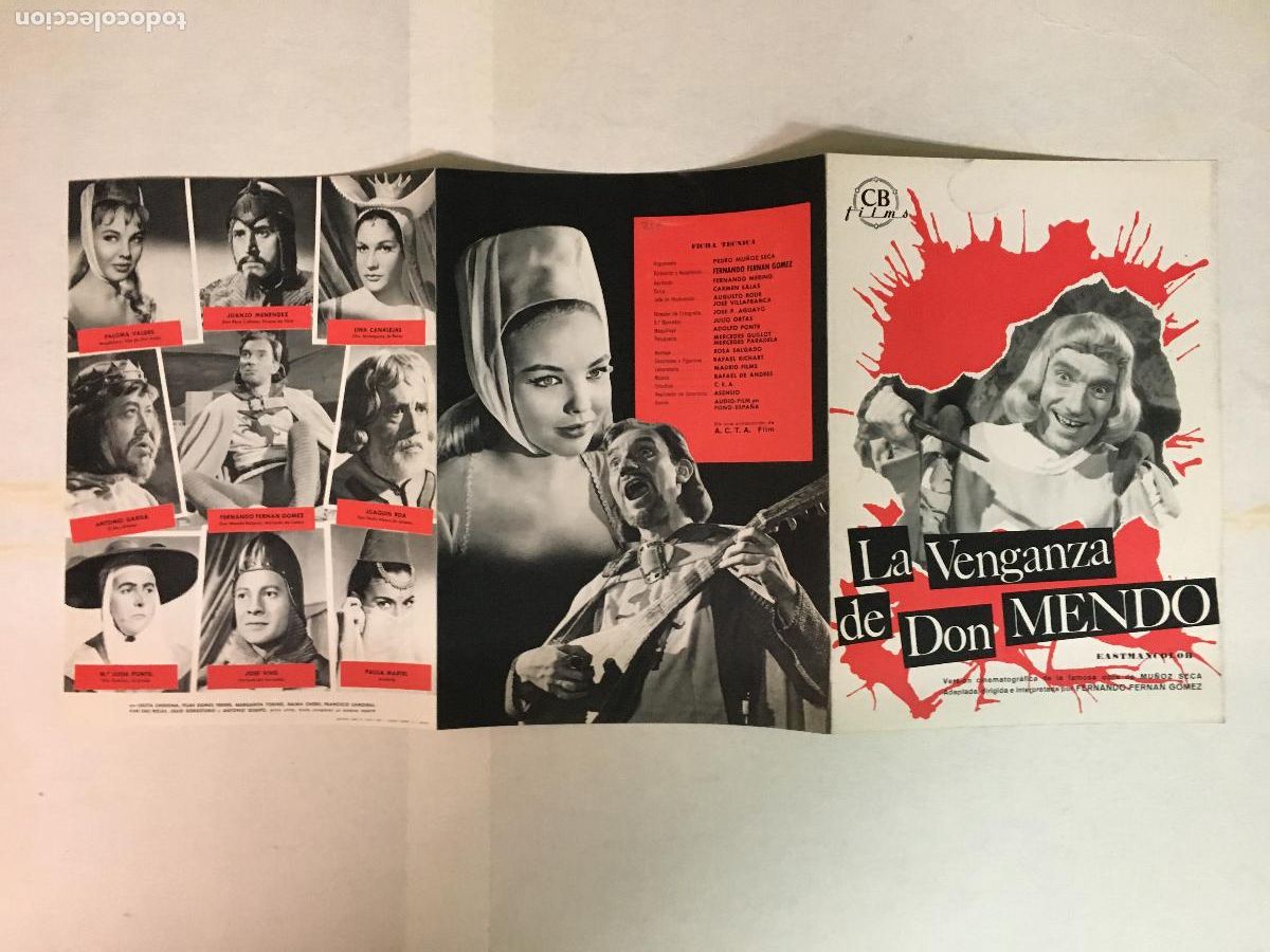 Cinema: G10348 LA VENGANZA DE DON MENDO FERNANDO FERNAN GOMEZ ANTONIO GARISA GUIA ORIGINAL ESTRENO CB