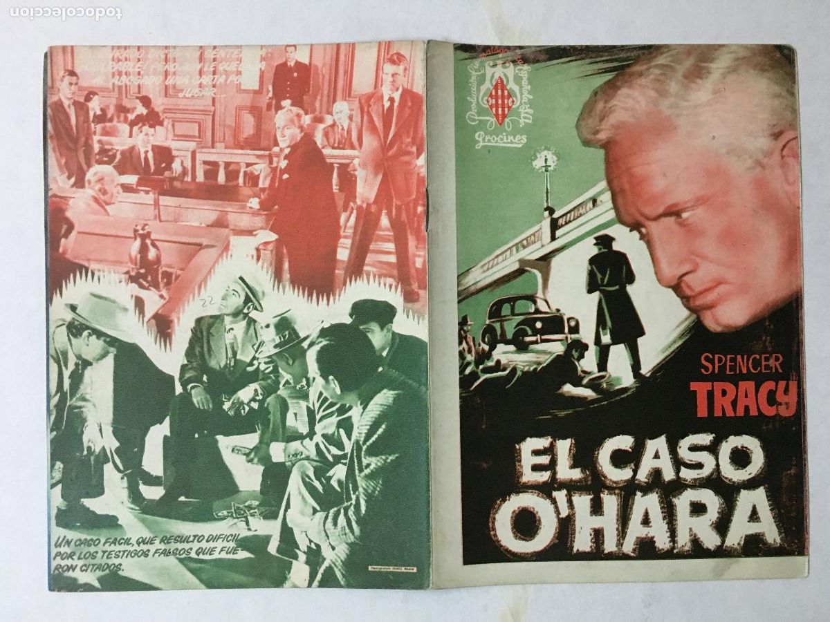 Cinema: G10350 EL CASO O'HARA SPENCER TRACY JOHN STURGES GUIA ORIGINAL ESTRENO PROCINES