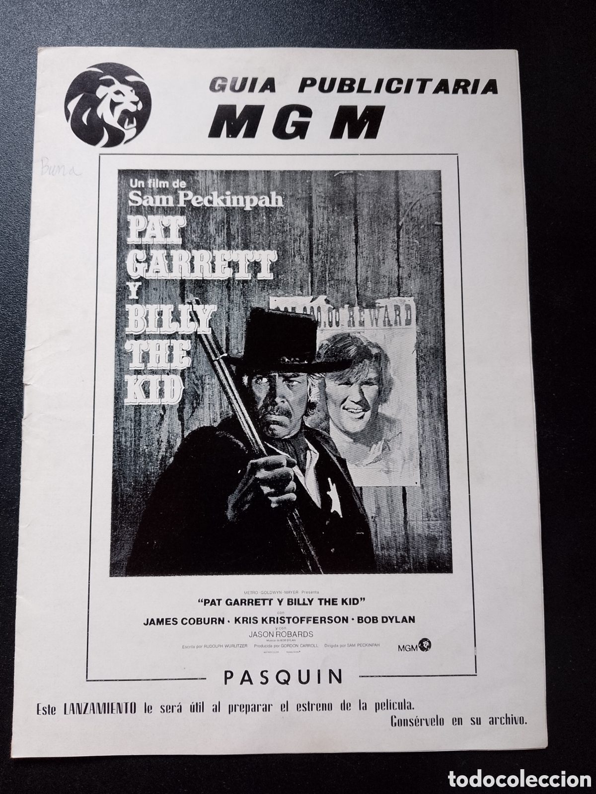 Cinema: PAT GARRETT Y BILLY THE KID GUIA CINE ORIGINAL CA90