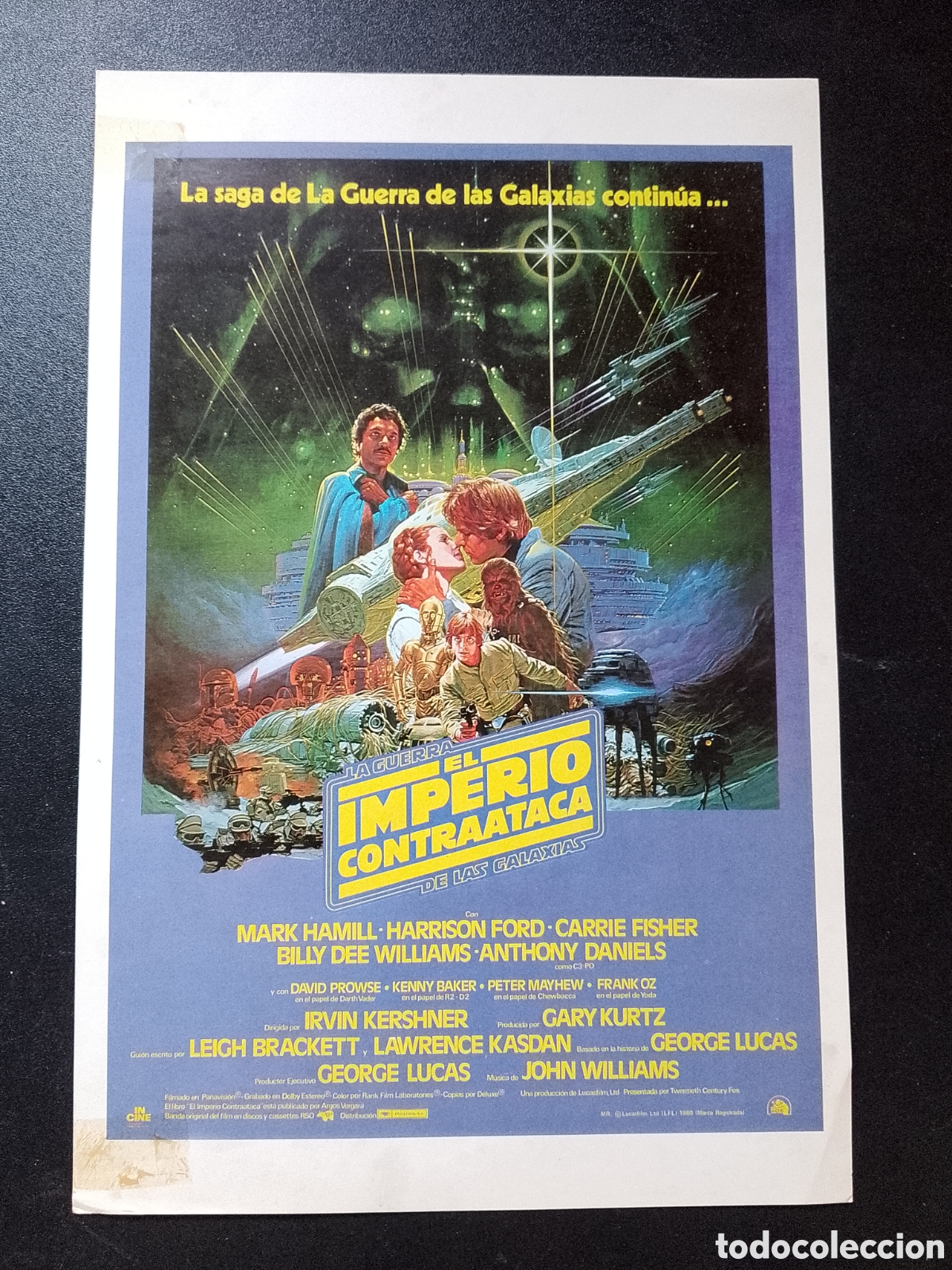 Cinema: LA GUERRA DE LAS GALAXIAS EL IMPERIO CONTRAATACA GUIA DE CINE ORIGINAL CA91