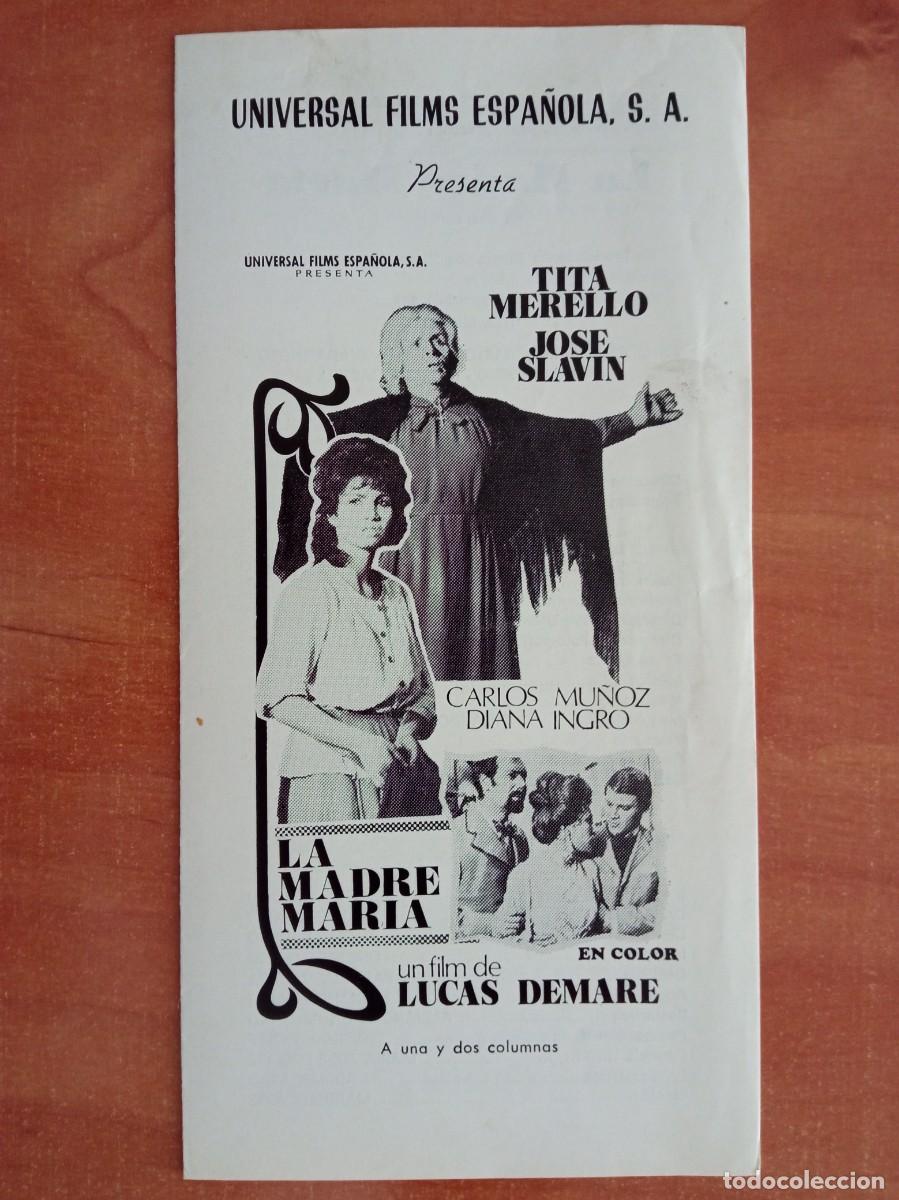 Cine: GU&Iacute;A PUBLICITARIA DE LA PEL&Iacute;CULA LA MADRE MAR&Iacute;A, TITA MERELLO