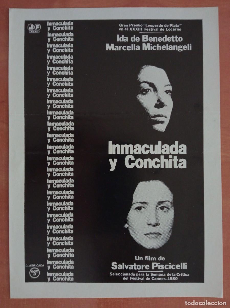 Cine: INMACULADA Y CONCHITA, LAMINA 24,3 X 17,2 CM EN BLANCO POR DETRAS