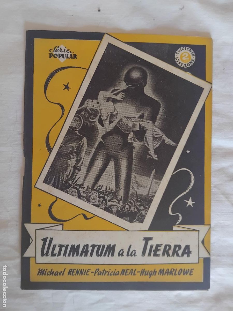 Cine: ULTIMATUM A LA TIERRA. GUIA DE CINE Y ARGUMENTO NOVELADO FOTOS DE LA PELICULA. EDICIONES BISTAGNE