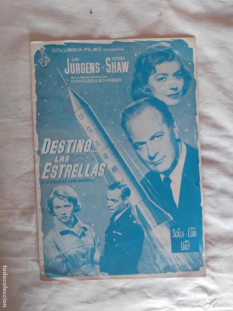 Cine: DESTINO LAS ESTRELLAS. CURT JURGENS - VICTORIA SHAW. GUIA DE CINE.