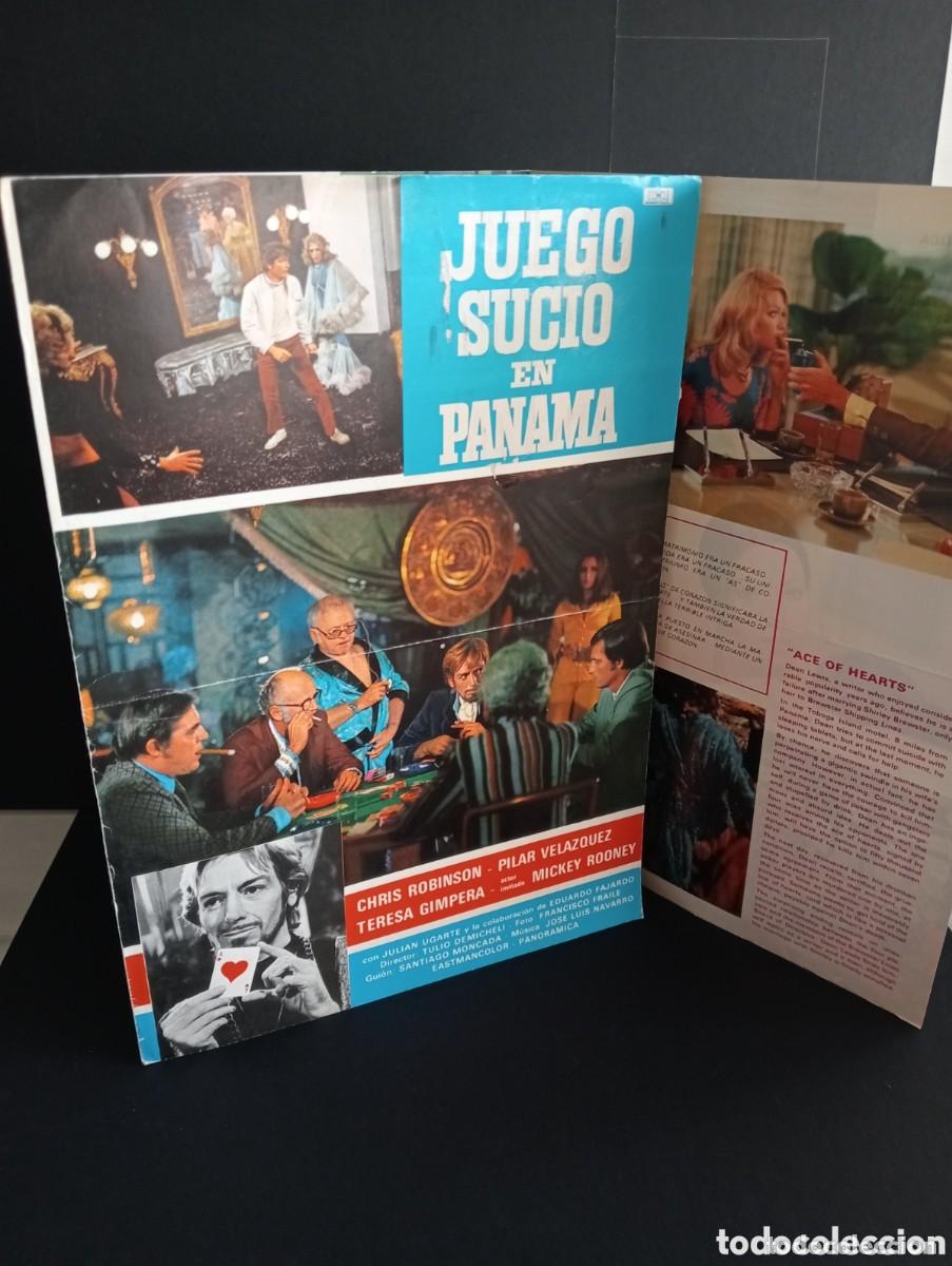 Cin&eacute;ma: GU&Iacute;A PUBLICITARIA ORIGINAL DE CINE. TR&Iacute;PTICO. JUEGO SUCIO EN PANAMA. CHRIS ROBINSON PILAR VELAZQUEZ