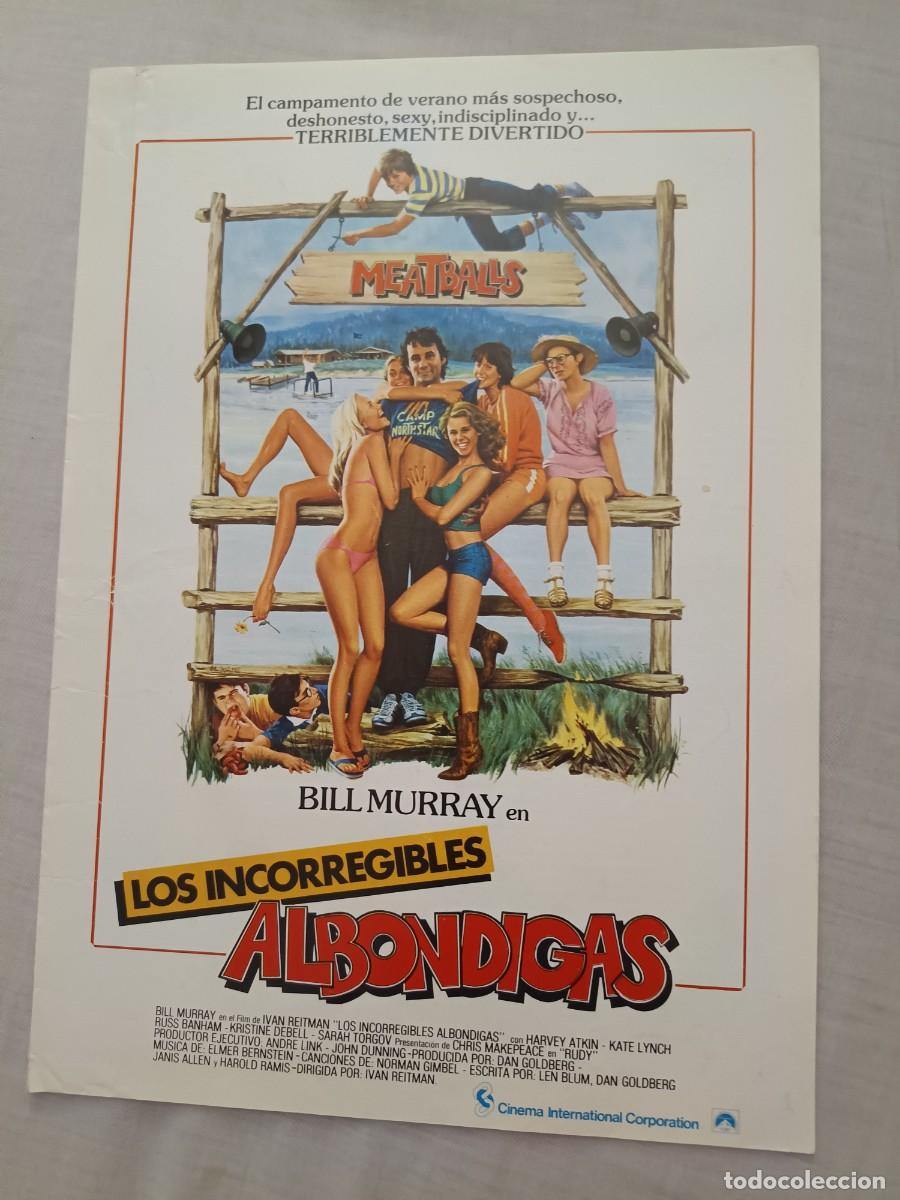 Cine: GUIA CINE DOBLE LOS INCORREGIBLES ALBONDIGAS BILL MURRAY