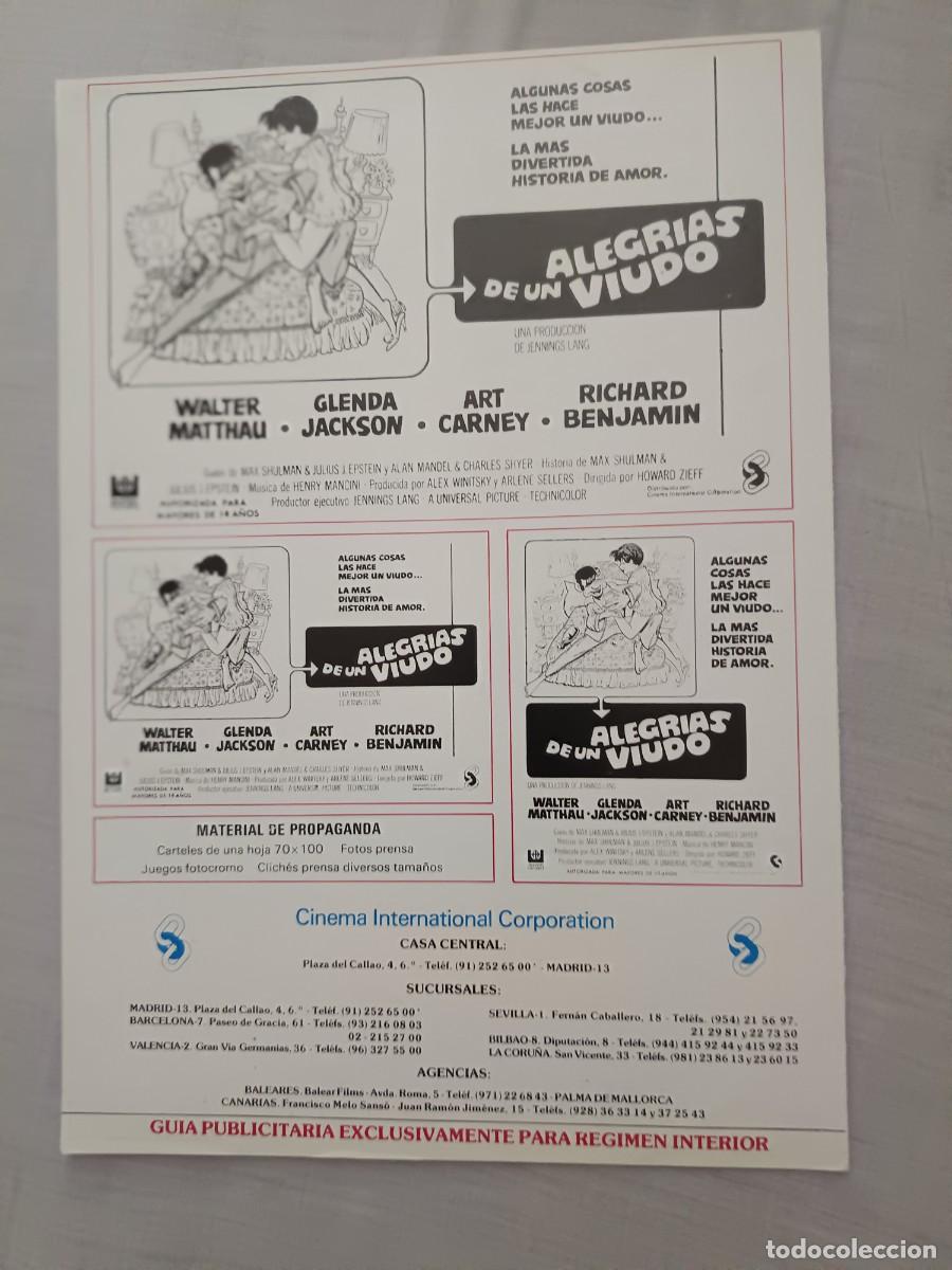 Cine: GUIA CINE DOBLE ALEGRIAS DE UN VIUDO WALTER MATTHAU