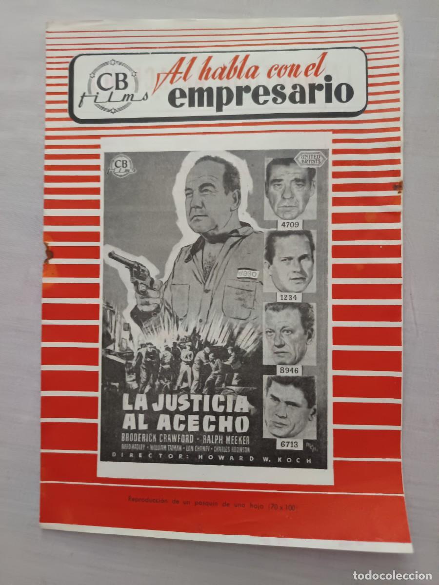 Cinema: GUIA CINE 10 PAGINAS LA JUSTICIA AL ACECHO BRODERICK CRAWFORD