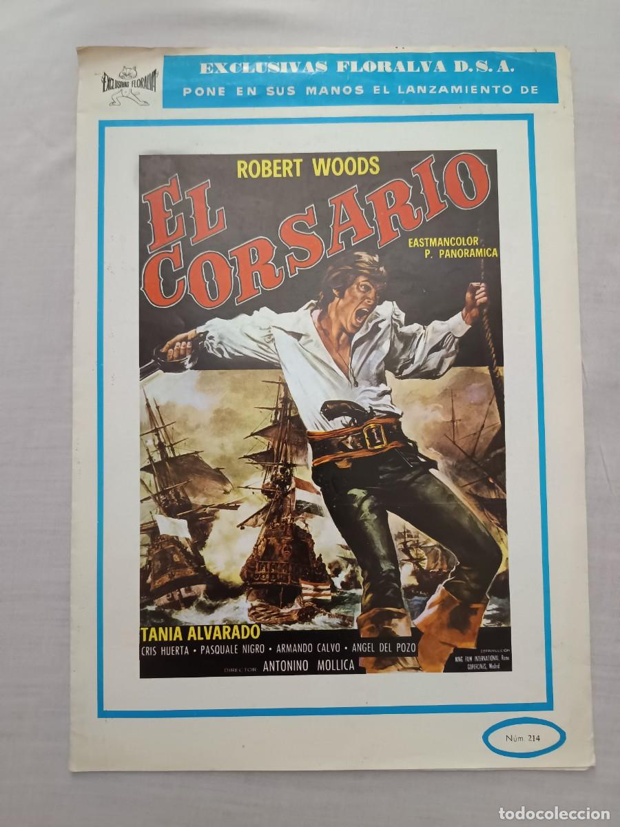Cine: GUIA CINE DOBLE EL CORSARIO ROBERT WOODS
