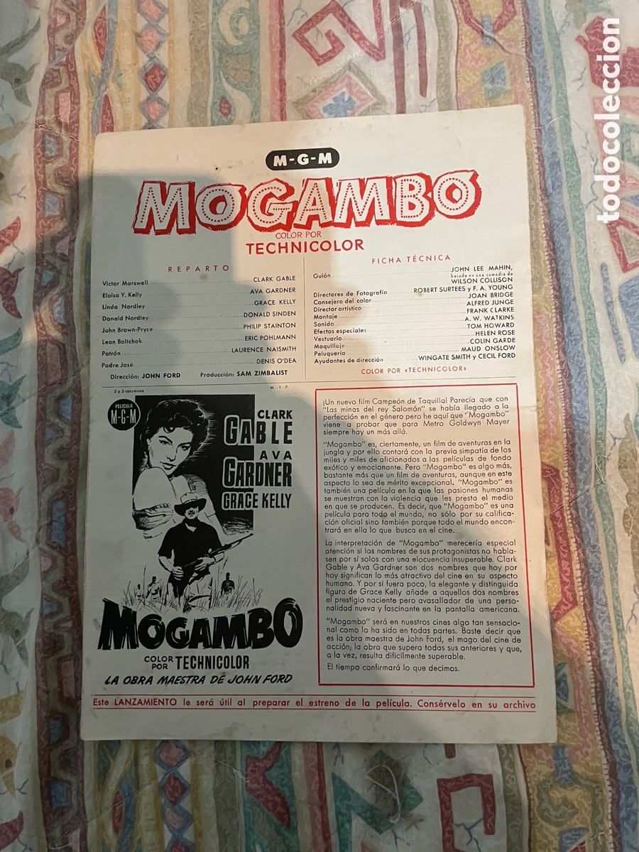 Cine: GU&Iacute;A DE CINE. MOGAMBO