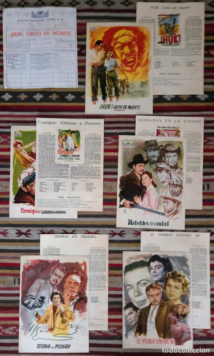 Cine: Lote Procines 1957: lista de pedido original y 10 pressbooks completos de &eacute;poca
