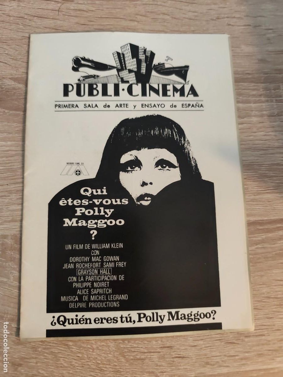 Cine: Programa cine publi cinema Quien eres tu Polly Maggoo