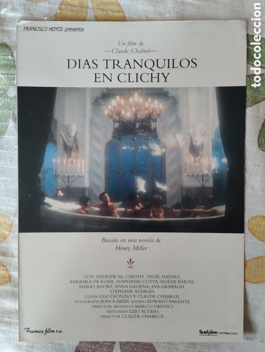Cine: GUIA DOBLE - DIAS TRANQUILOS EN CLICHY