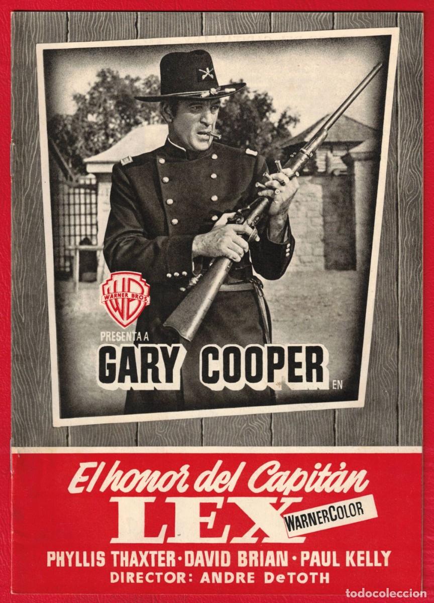 Cine: GARY COOPER - EL HONOR DEL CAPITAN LEX - ANDRE DETOTH - WARNER BROS.
