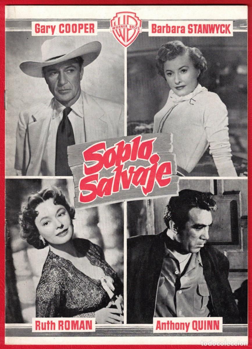 Cine: GARY COOPER - BARBARA STANWYCK - ANTHONY QUINN - SOPLO SALVAJE - WARNER BROS.