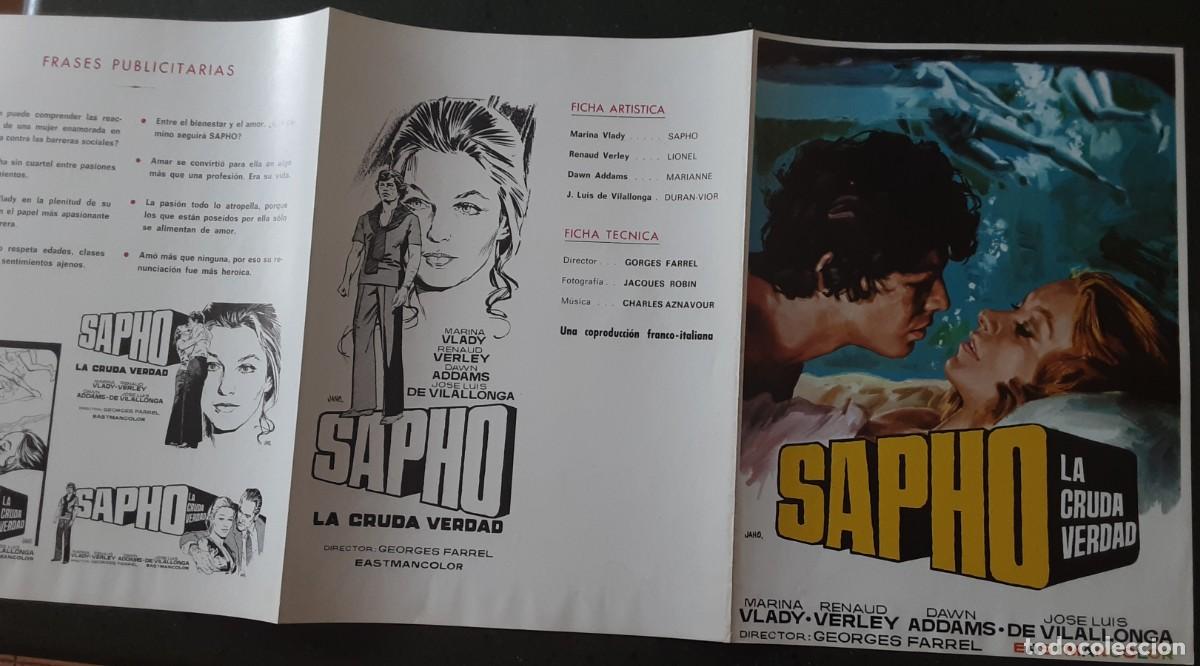Cine: SAPHO LA CRUDA VERDAD, MARINA VLADY, RENAUD VERLEY. DIBUJO JANO.