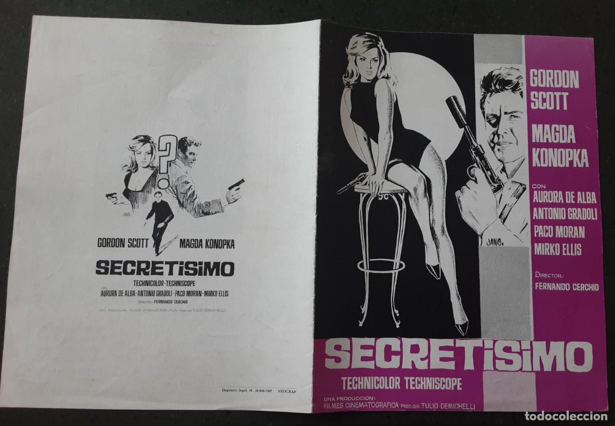 Cine: SECRETISIMO, GORDON SCOTT, MAGDA KONOPKA. DIBUJO JANO.