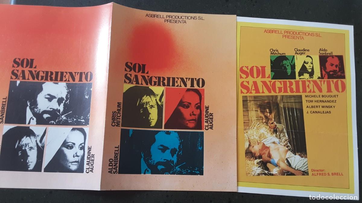 Cine: SOL SANGRIENTO, CHRIS MITCHUM,CLAUDINE AUGER, ALDO SANBRELL. LAS DOS VERSIONES.