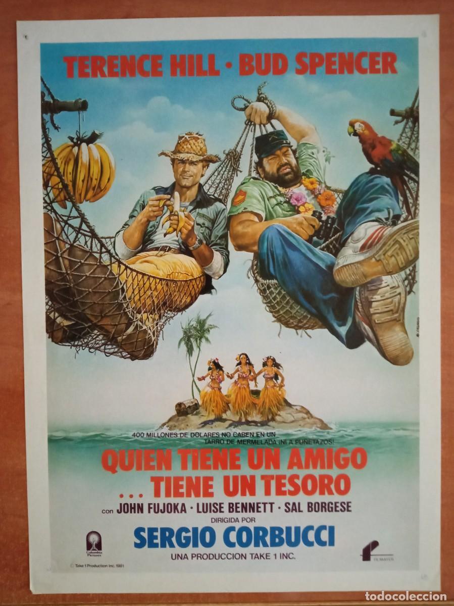Cine: GU&Iacute;A PUBLICITARIA DE LA PEL&Iacute;CULA QUIEN TIENE UN AMIGO TIENE UN TESORO, TERENCE HILL, BUD SPENCER