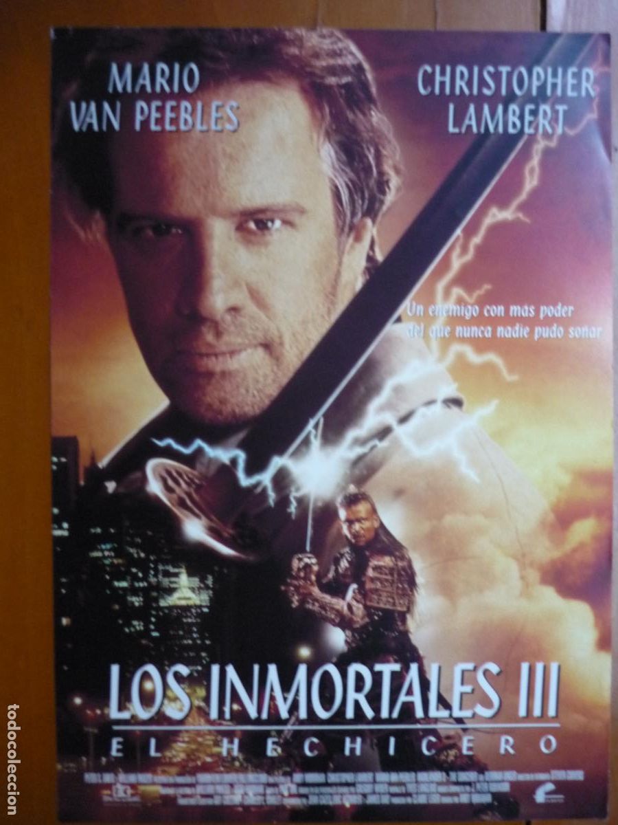 Cine: LOS INMORTALES EL HECHICERO III - GUIA PUBLICITARIA ORIGINAL CHRISTOPHER LAMBERT HIGHLANDER