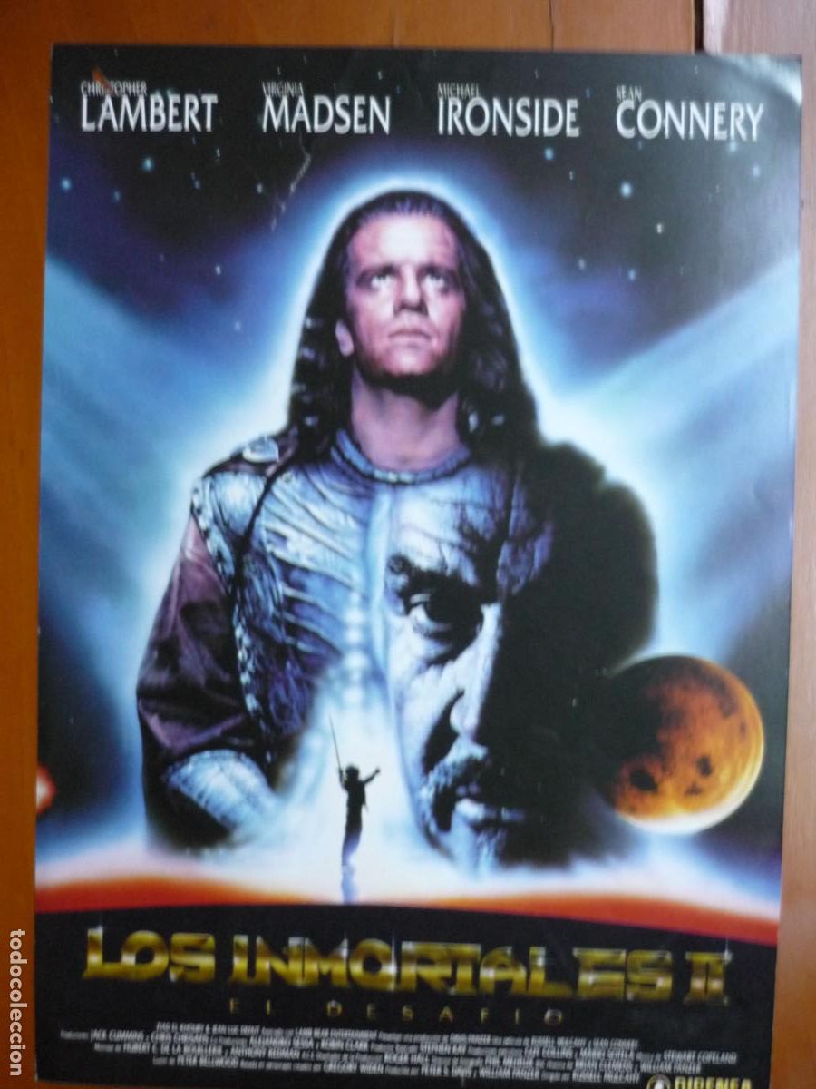 Cine: LOS INMORTALES II EL DESAFIO - GUIA PUBLICITARIA ORIGINAL CHRISTOPHER LAMBERT SEAN CONNERY