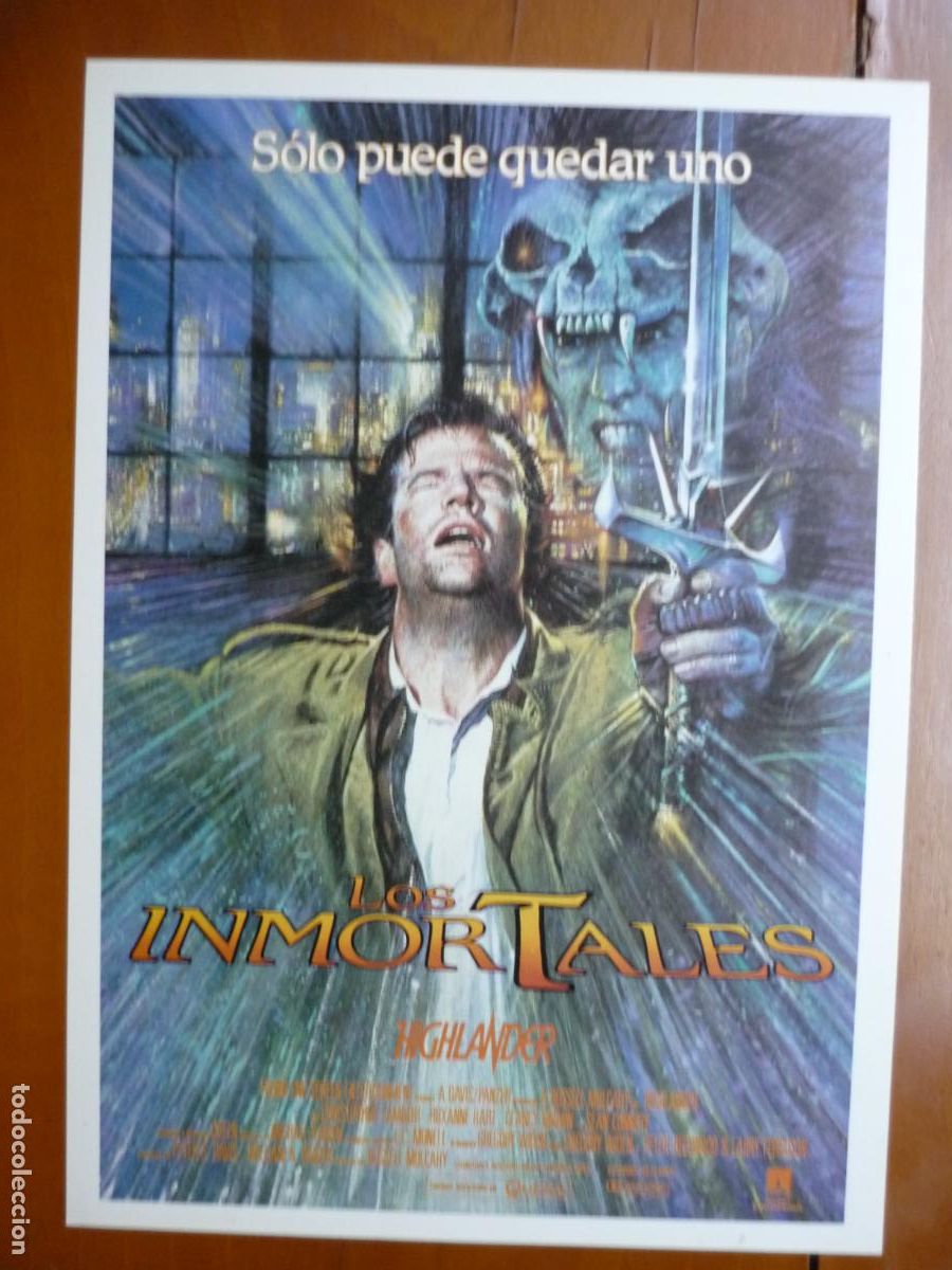 Cine: LOS INMORTALES HIGHLANDER - GUIA PUBLICITARIA ORIGINAL CHRISTOPHER LAMBERT SEAN CONNERY - QUEEN