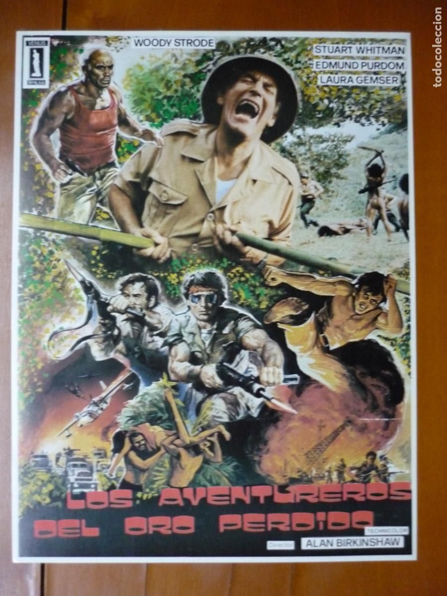 Cine: los aventureros del oro perdido - GUIA PUBLICITARIA ORIGINAL - stuart whitman laura gemser